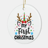 Christmas Baby's eerste eenhoorn Ornament (Links)