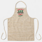 Christmas Baking Crew beige jute Schort (Voorkant)
