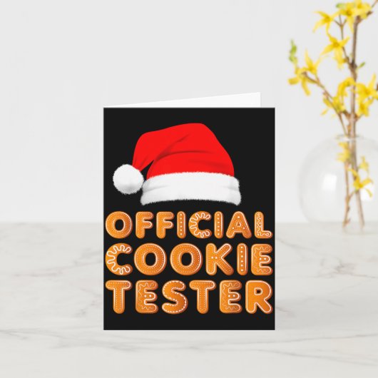Christmas Baking Crew Cookie Tester Xmas Pajamas Kaart (Gele Bloem)
