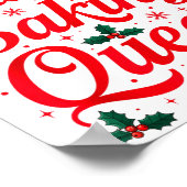 Christmas Baking Queen Funny Xmas Cookie Lover Wom Poster (Hoek)