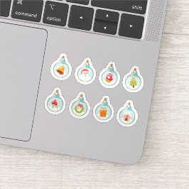 Christmas ball ornaments sticker collection