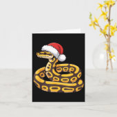 Christmas Ball Python Ugly Xmas Sweater Snake Love Kaart (Gele Bloem)