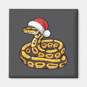 Christmas Ball Python Ugly Xmas Sweater Snake Love Magneet (Voorkant)