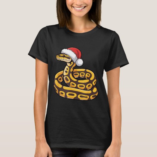 Christmas Ball Python Ugly Xmas Sweater Snake Love T-shirt (Voorkant)