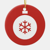 Christmas Ball Red Ceramic Ornament (Voorkant)