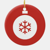 Christmas Ball Red Ceramic Ornament (Achterkant)