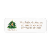 Christmas ballet Ballerina dancer Return Address Etiket (Voorkant)