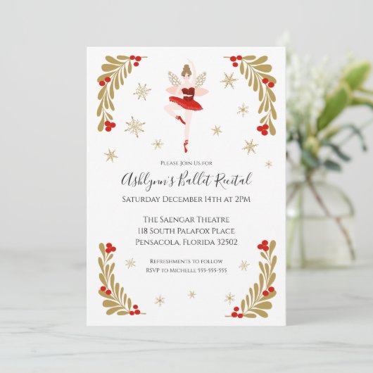 Christmas Ballet Considérant Invitation (Debout devant)