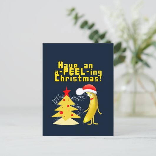 Christmas Banana Briefkaart (Staand voorkant)