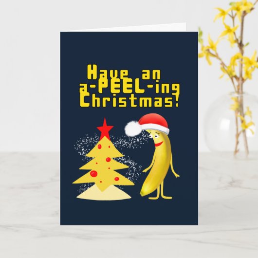 Christmas banana kaart (Gele Bloem)