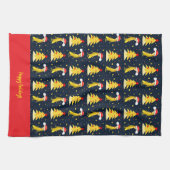 Christmas banana pattern theedoek (Horizontaal)