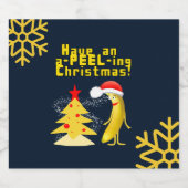 Christmas banana sparkling wijnetiket (Enkel label)