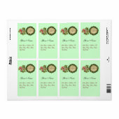 CHRISTMAS BANJO MET MISTLETOES EN HOLLY BERRIES ETIKET (Full Sheet)