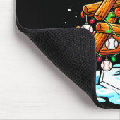 Christmas Baseball Tree Lights Xmas Muismat (Hoek)