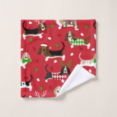 Christmas Basset Hound (Gant de toilette)