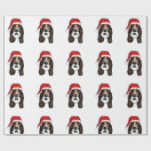CHRISTMAS BASSET HOUND CADEAUPAPIER (Vlak)