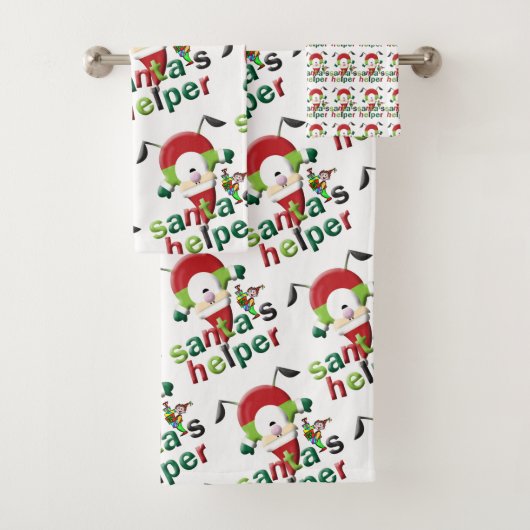 Christmas Bath Towel Sets, Santa's Helper (En situation)