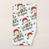 Christmas Bath Towel Sets, Santa's Helper Bad Handdoek (Handdoek)