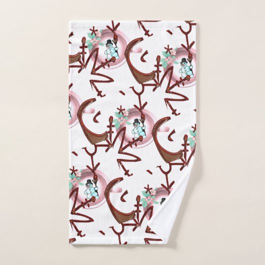 Christmas Bath Towel Sets, Snowman (Serviette à main)