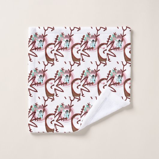 Christmas Bath Towel Sets, Snowman (Gant de toilette)