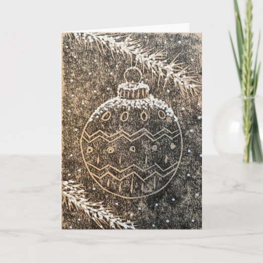 Christmas bauble card kaart (Voorkant)