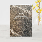 Christmas bauble card kaart (Gele Bloem)