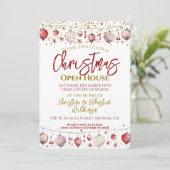 Christmas Bauble Open House Kaart (Staand voorkant)