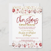 Christmas Bauble Open House Kaart (Voorkant)