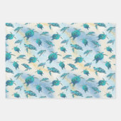 Christmas Beach Zee Turtle Glitter Sparkle Inpakpapier Vel (Voorkant)