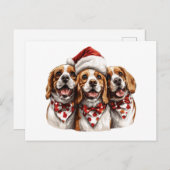 Christmas Beagle Dogs Briefkaart (Voorkant / Achterkant)