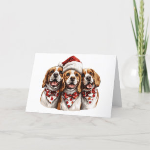 Christmas Beagle Dogs Feestdagen Kaart