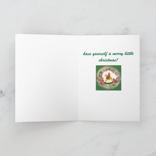 Christmas Beagle Sleepy Cozy Puppy Feestdagen Kaart (Binnen)