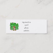 Christmas Bear with JOY Sign and ChristmasTrees Mini Visitekaartje (Achterkant)