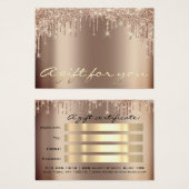 Christmas Beauté Salon Gold Certificat cadeau VIP (Devant & derrière)