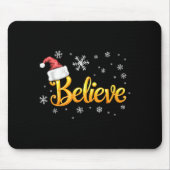 Christmas Believe Santa Claus Believe Christmas Muismat (Voorkant)