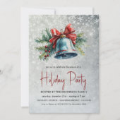 Christmas Bell en Pine Brunches Vakantiefeest Kaart (Voorkant)