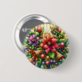 Christmas Bells-Button Ronde Button 5,7 Cm (Voorkant /achterkant)