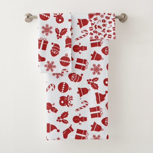 Christmas Bells Grey Red Minimal Motif (En situation)