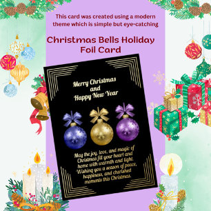 Christmas Bells Holiday Folie Kaart
