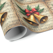 Christmas Bells on Sheet Music, Cadeaupapier (Rol Hoek)
