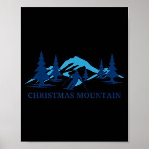 Christmas berg Wisconsin skioord skiën Poster