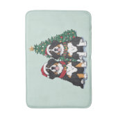 Christmas Bernese Mountain Dogs Badmat (Voorkant Verticaal)