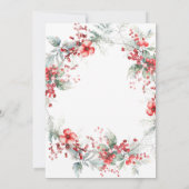 Christmas Berry Père Noël Baby shower Invitation (Dos)