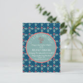 Christmas Berry Red Navy Christmas Party Carte pos (Debout devant)