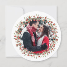 Christmas Berry Wreath | Carte ronde