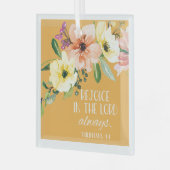 Christmas Bible Verse Glass Ornament (Voorkant links)