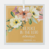 Christmas Bible Verse Glass Ornament (Voorkant)