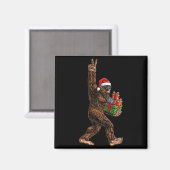 Christmas Bigfoot Santa Hat Funny Sasquatch Big Fo Magneet (Voorkant / Achterkant)