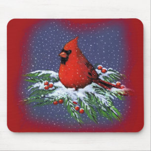 CHRISTMAS BIRD: CARDINAL: KUNST MUISMAT