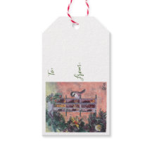 Christmas Bird Feeder Gift Label